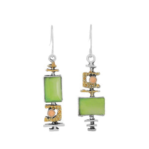 Green Oil Drop Earrings - Unique Inspirations by Tracy and Anna