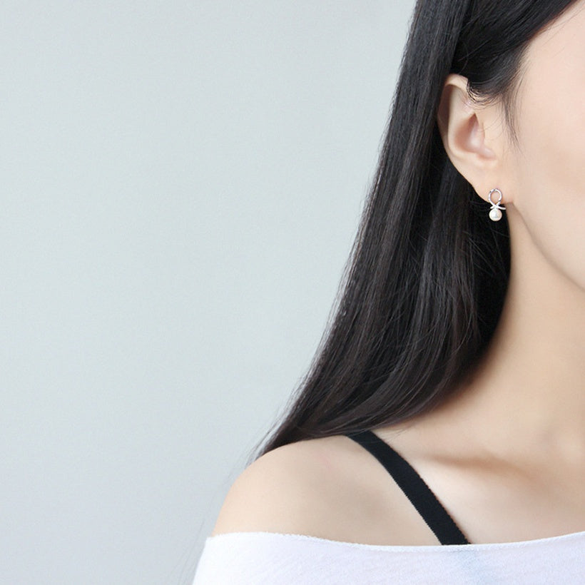 S925 Sterling Silver Knotted Bead Earrings - Unique Inspirations by Tracy and Anna