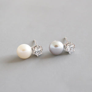 S925 Sterling Silver Simple Pearl Earrings - Unique Inspirations by Tracy and Anna
