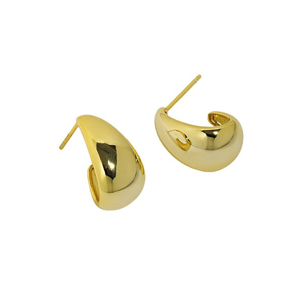 S925 Gold Plated Oval Earrings - Unique Inspirations by Tracy and Anna