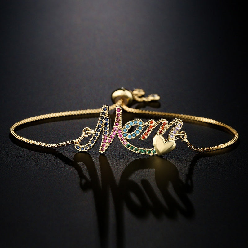 18k Gold Plated Mom Bracelet - Unique Inspirations by Tracy and Anna