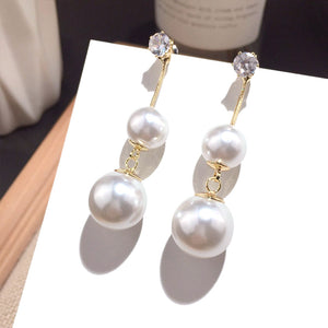 Gold and Pearl Post Back Earrings - Unique Inspirations by Tracy and Anna