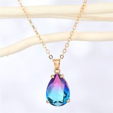 Load image into Gallery viewer, Teardrop Colorful Rhinestone Necklace - Unique Inspirations by Tracy and Anna