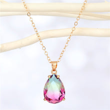 Load image into Gallery viewer, Teardrop Colorful Rhinestone Necklace - Unique Inspirations by Tracy and Anna