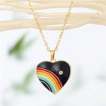 Load image into Gallery viewer, Pride Heart &amp; Rhinestone Necklace - Unique Inspirations by Tracy and Anna