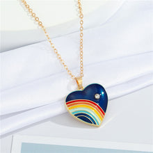 Load image into Gallery viewer, Pride Heart &amp; Rhinestone Necklace - Unique Inspirations by Tracy and Anna