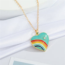 Load image into Gallery viewer, Pride Heart &amp; Rhinestone Necklace - Unique Inspirations by Tracy and Anna