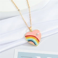 Load image into Gallery viewer, Pride Heart &amp; Rhinestone Necklace - Unique Inspirations by Tracy and Anna
