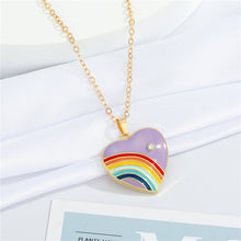 Load image into Gallery viewer, Pride Heart &amp; Rhinestone Necklace - Unique Inspirations by Tracy and Anna