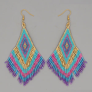 Fashion Colorful Beaded Tassel Earrings - Unique Inspirations by Tracy and Anna