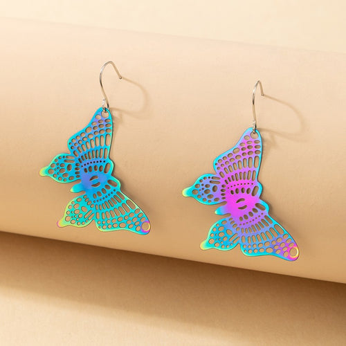 Rainbow Metal Butterfly Earrings - Unique Inspirations by Tracy and Anna