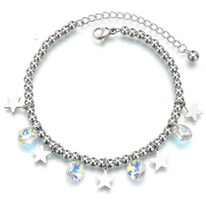 Stars & Iridescent Rhinestone Bracelet