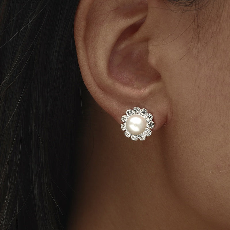 Rhinestone and Pear Stud Earrings - Unique Inspirations by Tracy and Anna