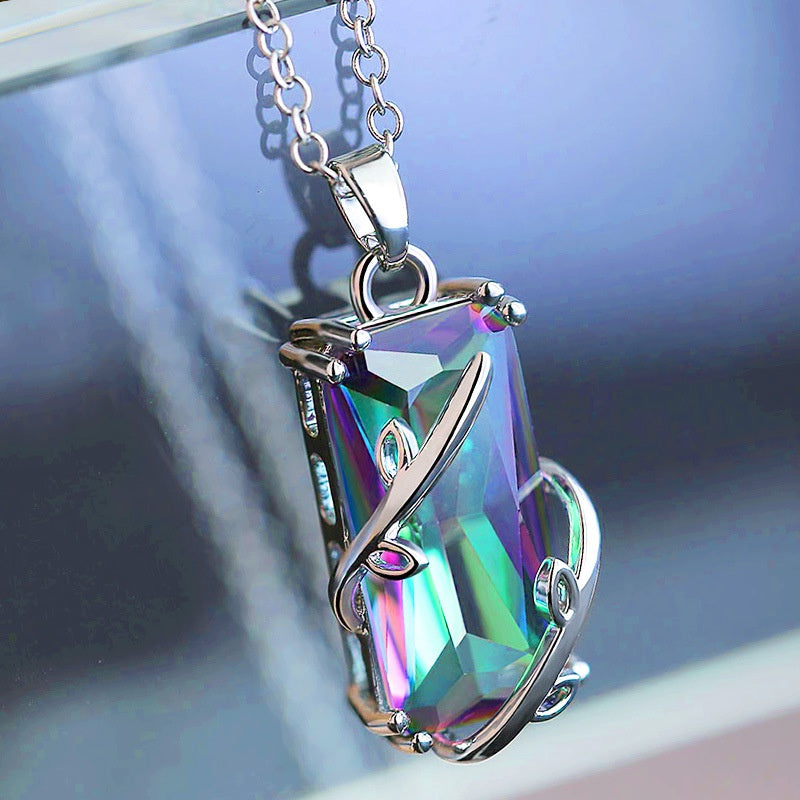 RAINBOW RHINESTONE AND VINES NECKLACE - Unique Inspirations by Tracy and Anna