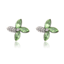 Load image into Gallery viewer, Colored Rhinestone Four Leaf Clover Post Earrings - Unique Inspirations by Tracy and Anna