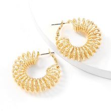Load image into Gallery viewer, Springshaped Round Alloy Earrings - Unique Inspirations by Tracy and Anna