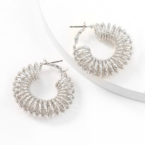 Springshaped Round Alloy Earrings - Unique Inspirations by Tracy and Anna