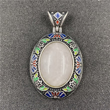 Load image into Gallery viewer, Ethnic Style Alloy Oval Cloisonne Multicolor Gemstone Necklace - Unique Inspirations by Tracy and Anna