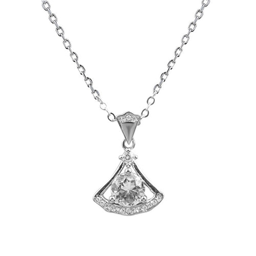 Collarbone Chain Rhinestone Fan Necklace - Unique Inspirations by Tracy and Anna