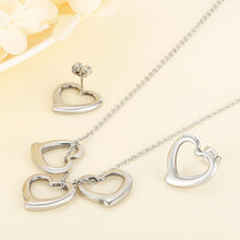 Load image into Gallery viewer, Triple Heart Necklace &amp; Earring Set - Unique Inspirations by Tracy and Anna