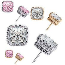 Load image into Gallery viewer, Cubic Zirconia Square Cut Earrings - Unique Inspirations by Tracy and Anna