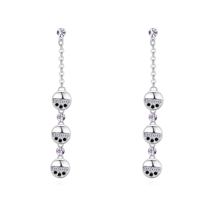 Silver Circle Dangle Earrings - Unique Inspirations by Tracy and Anna