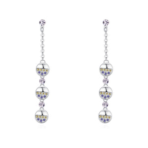 Silver Circle Dangle Earrings - Unique Inspirations by Tracy and Anna
