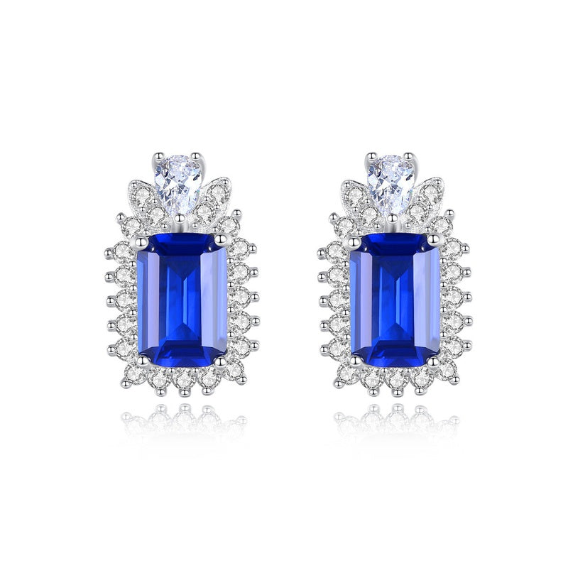 Simple Geometric Diamond Silver Earrings - Unique Inspirations by Tracy and Anna