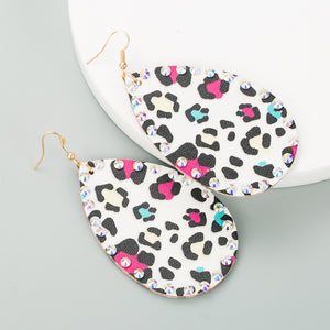 Leather and Rhinestone Teardrop Earrings - Unique Inspirations by Tracy and Anna