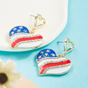 Oil Drop Patriotic Earrings - Unique Inspirations by Tracy and Anna