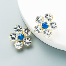 Load image into Gallery viewer, Zircon Flower Shape Alloy Earrings - Unique Inspirations by Tracy and Anna