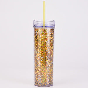 Transparent Sequin Plastic 17 oz Tumbler - Unique Inspirations by Tracy and Anna