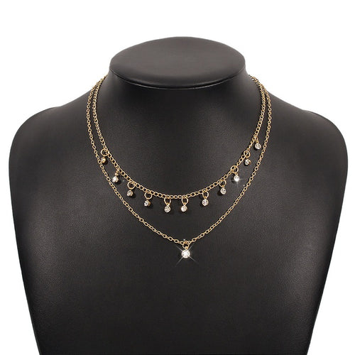 TWO TIER RHINESTONE NECKLACE - Unique Inspirations by Tracy and Anna
