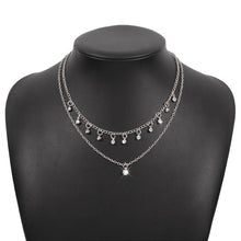 Load image into Gallery viewer, TWO TIER RHINESTONE NECKLACE - Unique Inspirations by Tracy and Anna