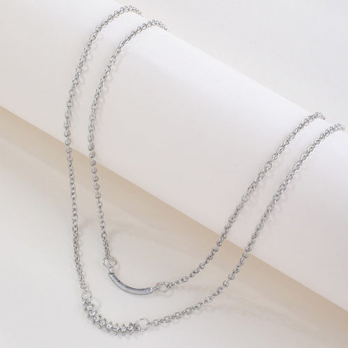 DOUBLE LAYER SILVER NECKLACE - Unique Inspirations by Tracy and Anna