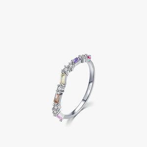 S925 Sterling Silver Rainbow Ring - Unique Inspirations by Tracy and Anna