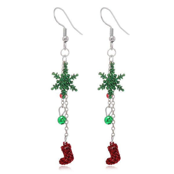 Snowflake and Stocking Christmas Earrings - Unique Inspirations by Tracy and Anna
