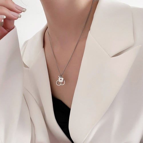 Cherry Flower Titanium Steel Necklace - Unique Inspirations by Tracy and Anna