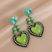 Load image into Gallery viewer, Teddy Bear Heart Earrings - Unique Inspirations by Tracy and Anna