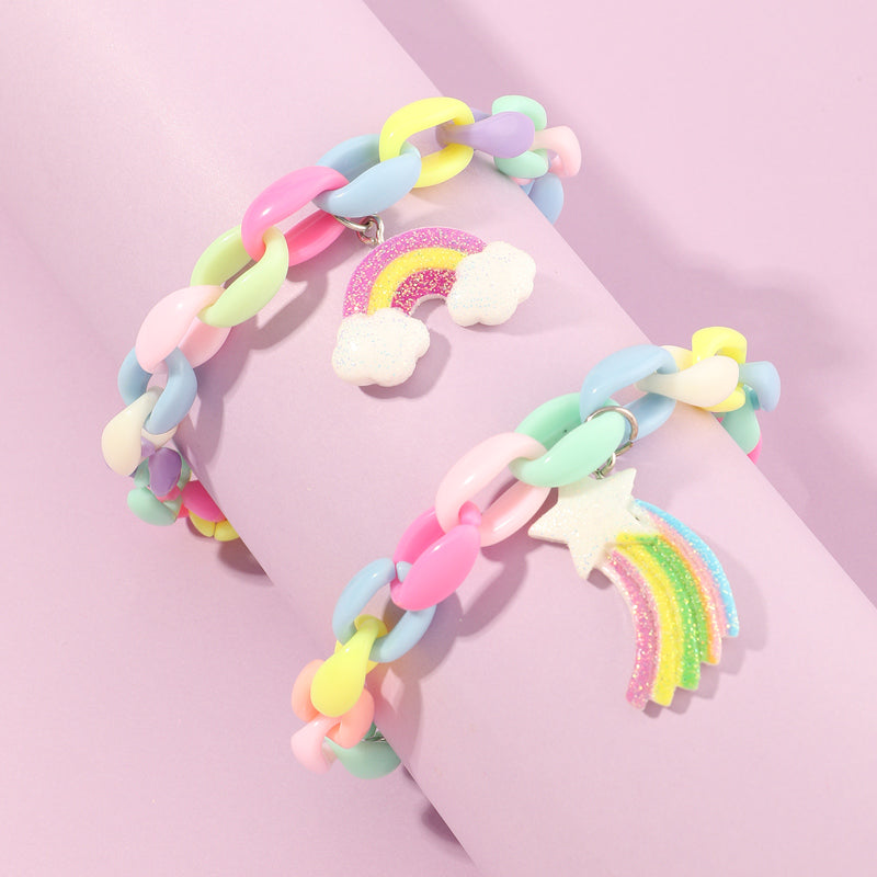Kid's Rainbow and Shooting Star Bracelets - Unique Inspirations by Tracy and Anna