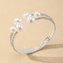 Load image into Gallery viewer, Rhinestone and Pearl Spring Bracelet - Unique Inspirations by Tracy and Anna