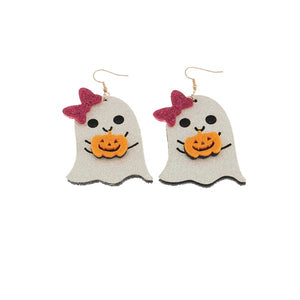 Foam Ghost FIsh Hook Earrings - Unique Inspirations by Tracy and Anna