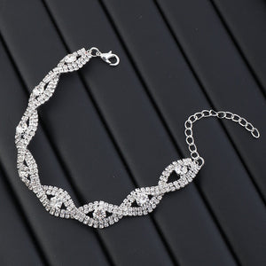 Simple Rhinestone Alloy Bracelet - Unique Inspirations by Tracy and Anna