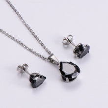 Load image into Gallery viewer, Teardrop Shape Necklace and Earring Set - Unique Inspirations by Tracy and Anna