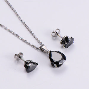 Teardrop Shape Necklace and Earring Set - Unique Inspirations by Tracy and Anna