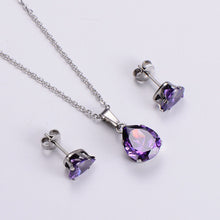 Load image into Gallery viewer, Teardrop Shape Necklace and Earring Set - Unique Inspirations by Tracy and Anna