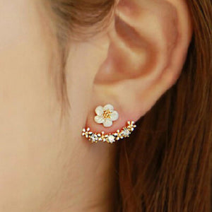 Daisy Flower Beads Leaf Snowflake Cuff Earrings - Unique Inspirations by Tracy and Anna