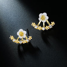 Load image into Gallery viewer, Daisy Flower Beads Leaf Snowflake Cuff Earrings - Unique Inspirations by Tracy and Anna