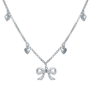 Fashion Style Bow Love Pendant Chain Necklace - Unique Inspirations by Tracy and Anna
