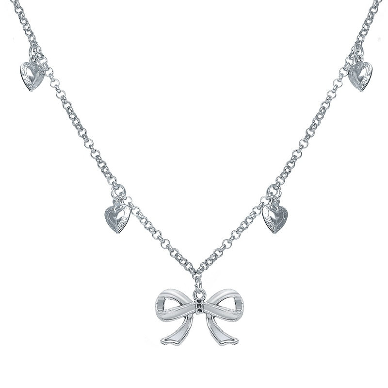 Fashion Style Bow Love Pendant Chain Necklace - Unique Inspirations by Tracy and Anna